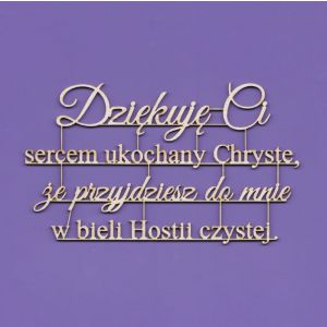 Tekturka Crafty Moly Napis G12 - Dziękuję Ci sercem ukochany Chryste...